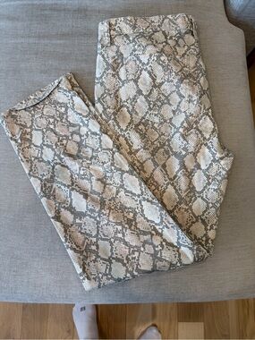 JOES Snake Print Slim Pants - Beige Gray SIZE 32